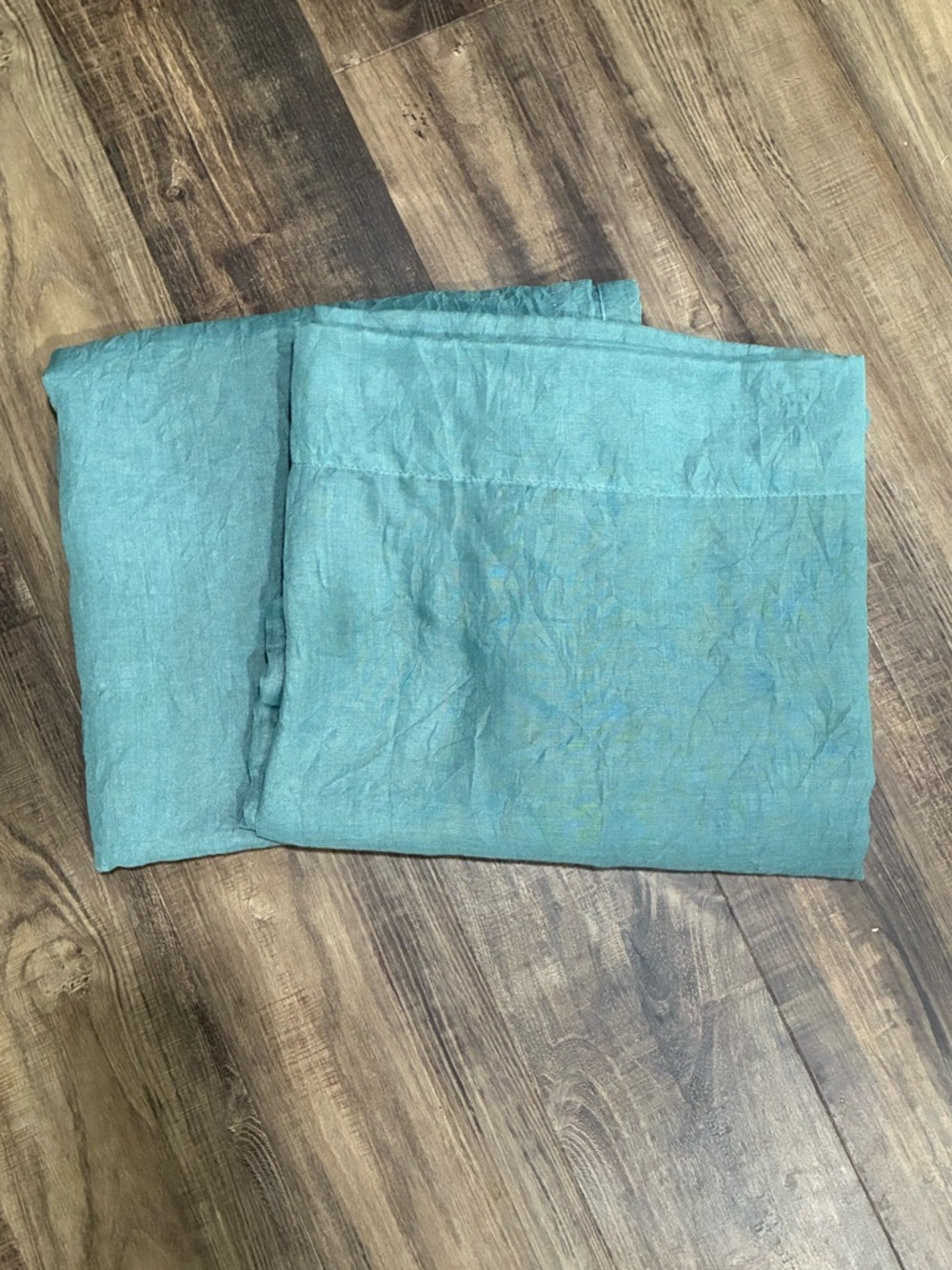 Mainstays Aqua Sheer Curtain Panel set of 2